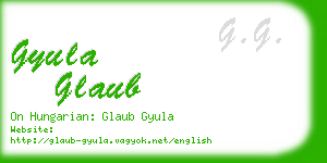 gyula glaub business card